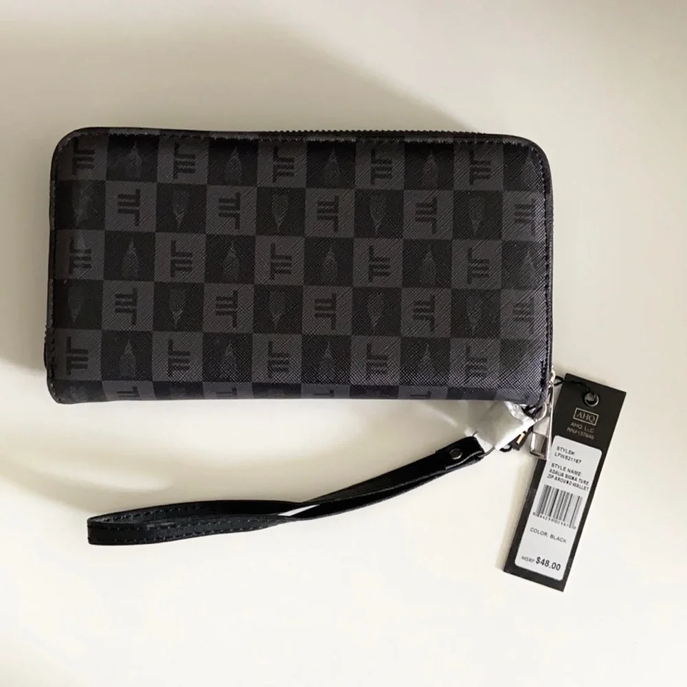 London Fog Adalia Signature Zip Around Wallet